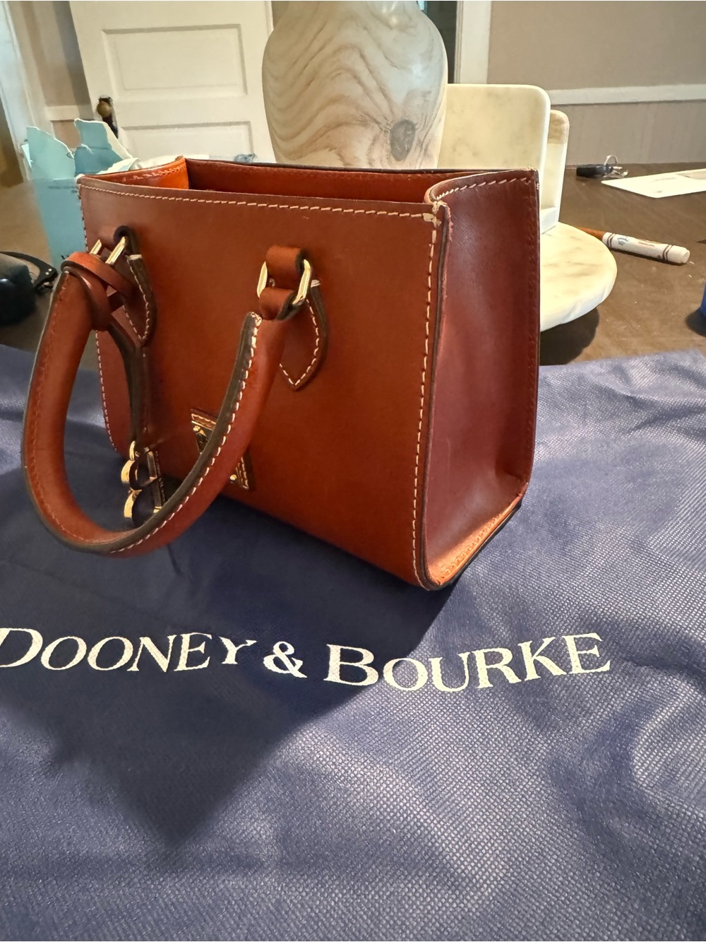Dooney & Bourke Chestnut Brown Belmar Mini Janine Satchel - Picture 6 of 6
